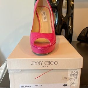 Jimmy Choo hot pink gently  used
